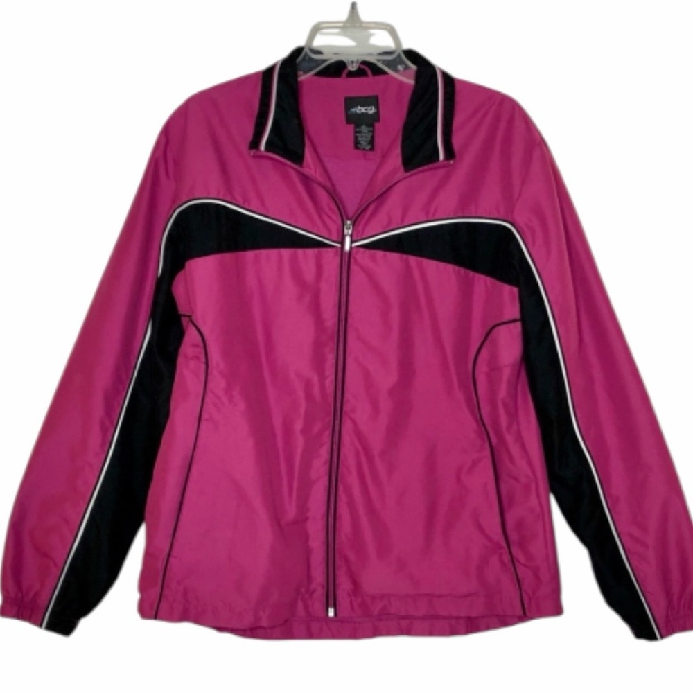 bcg vintage athletic jacket pink & black Sz.L